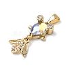 Brass Micro Pave Cubic Zirconia Pendants KK-K375-27G-22-2