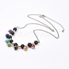 Gemstone Natural & Synthetic Mixed Stone Beads Jewelry Sets SJEW-JS00950-2