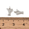 Initial Letter Brass Micro Pave Cubic Zirconia Pendants ZIRC-F008-Y-3