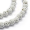 Synthetic Lava Rock Round Beads Strands G-E508-04-6mm-1-3