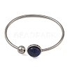 304 Stainless Steel Cuff Bangles for Women BJEW-JB14327-4
