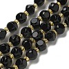 Natural Black Onyx(Dyed & Heated) Beads Strands G-K387-A03-01-2
