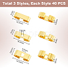 120Pcs 3 Styles Brass Bolo Tie Slides Clasp Accessories KK-PH0011-01-5