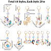 Unicorn Alloy Enamel Pendant Stitch Markers HJEW-SC00013-2