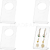 Transparent Acrylic Earring Display Stands EDIS-WH0012-17-1