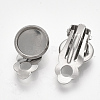 201 Stainless Steel Clip-on Earring Findings X-STAS-S079-81B-1