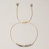 Natural Birthstone Braided Bead Bracelets for Women VA8051-12-1