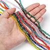 Electroplate Glass Beads Strands EGLA-X0007-01B-4mm-4