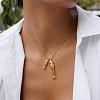 Ocean 304 Stainless Steel Double Fish Pendant Necklaces for Women WI5548-1