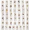 50Pcs Flower PET Stickers STIC-T0001-16-3