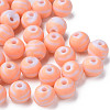 Opaque Striped Acrylic Beads MACR-S373-27D-08-3