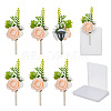 Silk Cloth Artificial Flower Boutonniere AJEW-DR0001-55C-1