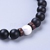 Natural Black Agate(Dyed) Bead Stretch Bracelets BJEW-JB04295-03-2