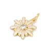 Brass Pave Cubic Zirconia with Enamel Pendants KK-U062-38G-03-2