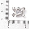Rack Plating Brass Micro Pave Clear Cubic Zirconia Pendants KK-H463-10P-01-3