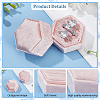 3-Slot Hexagonal Velvet Ring Boxes AJEW-WH0471-26B-3