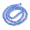 Electroplate Transparent Glass Beads Strands EGLA-A046-01B-20-3