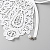 Detachable Fibre Lady's Embroidered Collars AJEW-CJC0006-01-3