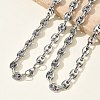 304 Stainless Steel Coffee Bean Chain Necklaces & Bracelets Sets SJEW-D091-09P-4