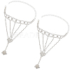 2Pcs Crystal Rhinestone Tennis Ring Bracelet BJEW-CN0001-17A-1