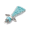 Glass Seed Beads Pendants PALLOY-MZ00381-04-4