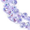 Electroplate Glass Beads Strands EGLA-D030-17V-2