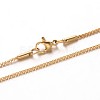 304 Stainless Steel Box Chain Necklaces NJEW-M124-10G-1