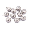 201 Stainless Steel Rhinestone Charms STAS-Z009-03A-04P-2