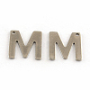 Tarnish Resistant 201 Stainless Steel Letter Charms STAS-S036-13-1