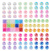  300Pcs 15 Colors Transparent Acrylic Beads MACR-TA0001-29-1
