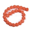 Synthetic Coral Dyed Carved Beads Strands CORA-K009-05B-02-2
