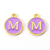 Golden Plated Alloy Enamel Charms ENAM-S118-10M-1