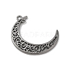 Tibetan Style Alloy Hollow Moon Links LS-TIBEP-5312-B-FF-2