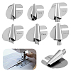 AHADERMAKER 6Pcs 6 Style Stainless Iron Sewing Rolled Hemmer Foot FIND-GA0003-55-1