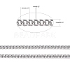 304 Stainless Steel Curb Chains CHS-R008-01-2