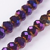 Faceted Rondelle Electroplate Glass Beads Strands X-EGLA-D020-3x2mm-84-3