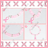SUNNYCLUE DIY Breast Cancer Awareness Bracelet Making Kit DIY-SC0021-74-6