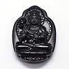 Natural Obsidian Carven Pendants G-A169-027A-1
