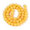 Dyed Natural Mashan Jade Round Beads Strands G-T139-8mm-67A-3