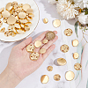 50Pcs 5 Styles 3-Hole Brass Buttons BUTT-OC0001-47G-3