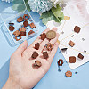 ARRICRAFT 24Pcs 6 Style Wood Stud Earring Findings WOOD-AR0001-32-3