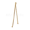 Brass Square Snake Chain Big Pendants KK-G510-09G-1