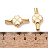 304 Stainless Steel Enamel European Clasps with Cord Ends SA-CBABC0F-09G-3