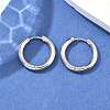 Tarnish Resistant 304 Stainless Steel Huggie Hoop Earrings EJEW-F111-20mm-P-4