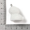 Flocking Resin Cute Puppy Pendants MACR-P043-L03-3