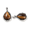 Natural Tiger Eye Teardrop Pendants KK-C051-59P-02-2