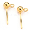 304 Stainless Steel Ball Stud Earring Findings STAS-G099-09G-1