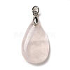 Natural Rose Quartz Pendants G-H286-04P-01-2