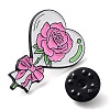 Valentine's Day Black Zinc Alloy Brooches JEWB-E033-03EB-03-3