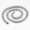 304 Stainless Steel Byzantine Chain Necklaces NJEW-F176-14P-A-1